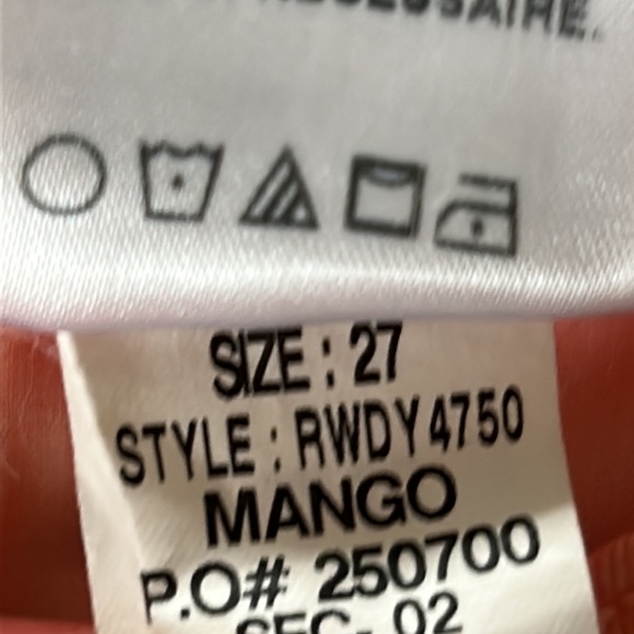 Joe's Jeans Mango Orange Shorts. 5 Pocket, Zipper Fly, Leather JJ Logo Sz 27 - Picture 9 of 10